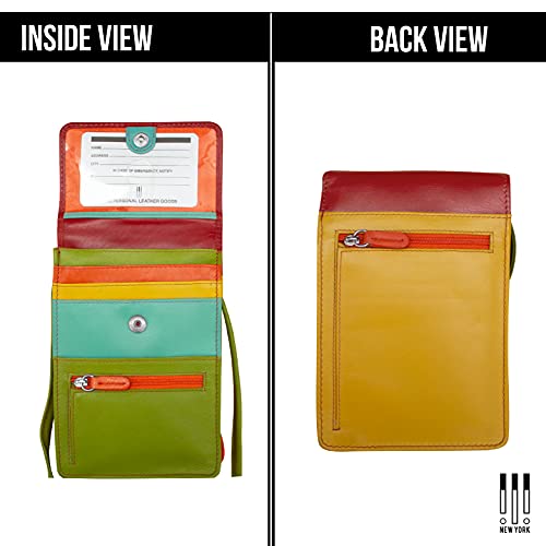 Image of ili New York 6827 Genuine Leather Crossbody Organizer with RFID Blocking Lining | Genuine Leather