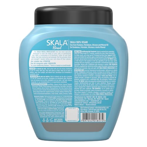 Image of SKALA Mais Cachos Hair Type 3ABC - Eliminate Anti Frizz, For Curly Hair -2 in 1 Conditioning Treatment Cream and Cream To Comb 100% VEGAN 35.2 Oz (1 Pack)