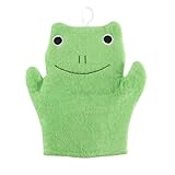 modele grenouille tissus Conception mignonne : le motif animal de grenouille verte ajoute un charme ludique tandis que la conception de la marionnette à main transforme le bain quotidien en une routine agréable adaptée à une utilisation familiale à la maison.