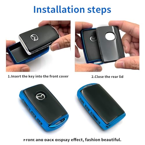 Image of Creativity for Mazda Key fob Case accessories (Blue Key Cover)