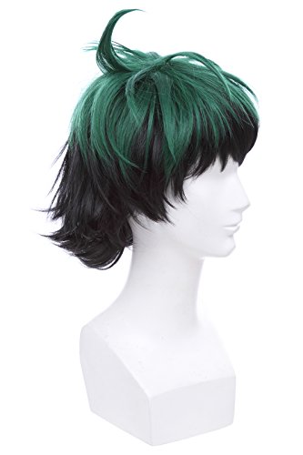 Rolecos Izuku Midoriya Wig Deku Anime Cosplay Short Green Wig Ml216 One Size #TOP3