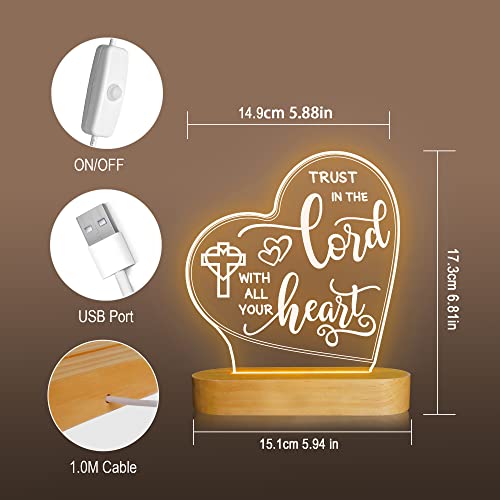 Image of Attivolife Gift Night Light, 3D LED Wooden Optical Table Lamp, Best Room Decoration, Birthday Holiday Christmas Pet Present Gifts Valentine Gift for Her Women Friend Kid Warm Color (God2)