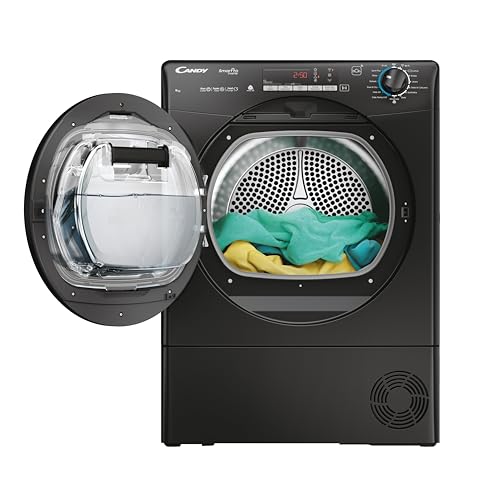 Candy Smart Pro CROEH9A3TBEB 9KG Load Capacity A+++ - Smart Invertor - WIFI enabled connectivity- 14 Programmes - Heat Pump - Black - Freestanding Heat Pump Tumble Dryer - HxWxD(MM) - 850 x 596 x 585 - Image 3