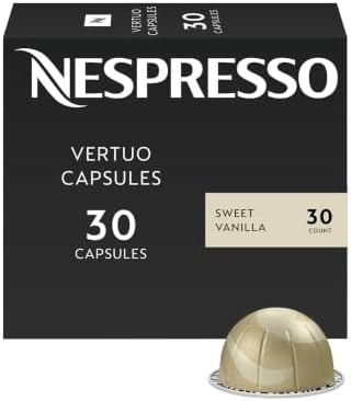 Nespresso Vertuo, Sweet Vanilla, Medium Roast, 30-Count Coffee Pods