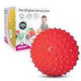 Edushape The Original Sensory Ball for Baby - 7' Red Color Baby Ball That Helps Enhance Gross Motor Skills for Kids Aged 6 Months & Up - Vibrant, Colorful and Unique Toddler Ball