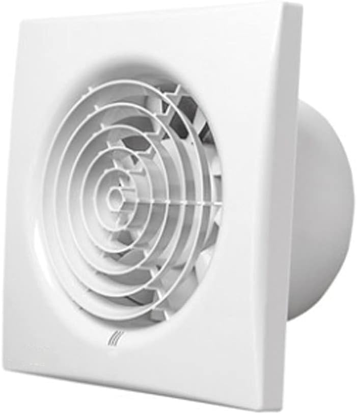 Exhaust Fan for Kitchen Envirovent SIL100T Silent-100T Axial Silent Extractor Fan Axial Timer Model (White) (Size : 4 inches)
