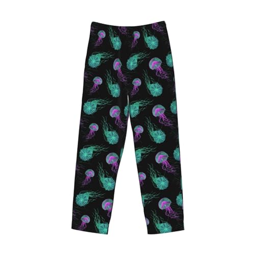 Jellyfish Glow in Dark Men's Pajama Pants Sleepwear Bottom Long Sleeve Sleep & Lounge Pants With Pocket4