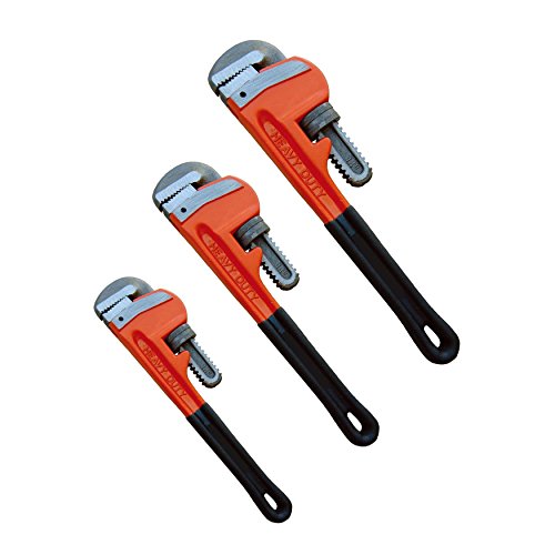 3pc 250mm (10") 355mm (14") 450mm (18") Heavy Duty Adjustable Plumbing Stilsons Monkey Wrench Shifting Pipe Spanner