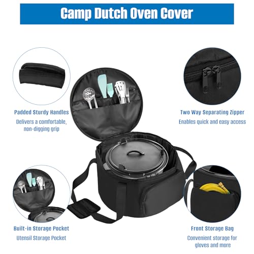 SIRUITON Dutch Oven Bag for 10 & 12 Inch Dutch Oven,Heavy Duty 600D Fabric by SIRUITON - Image 3