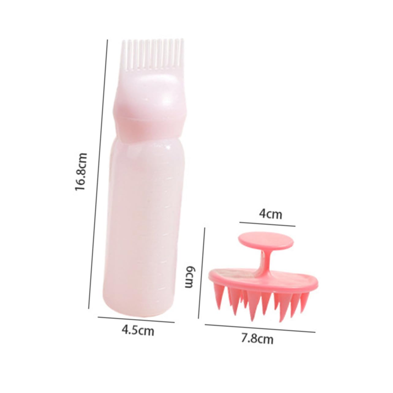 PartyKindom 2 Set Root Comb Hair Dye Applicator Bottles for Hair Coloring Styling Squeeze Comb Bottle Set