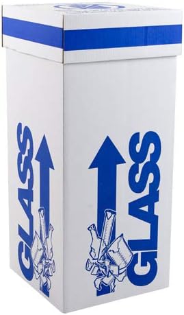 Dynalon 797035 Medium Floor Model Laboratory Glass Disposal Box, 12" Length x 12" Width x 20" Height (Case of 6)