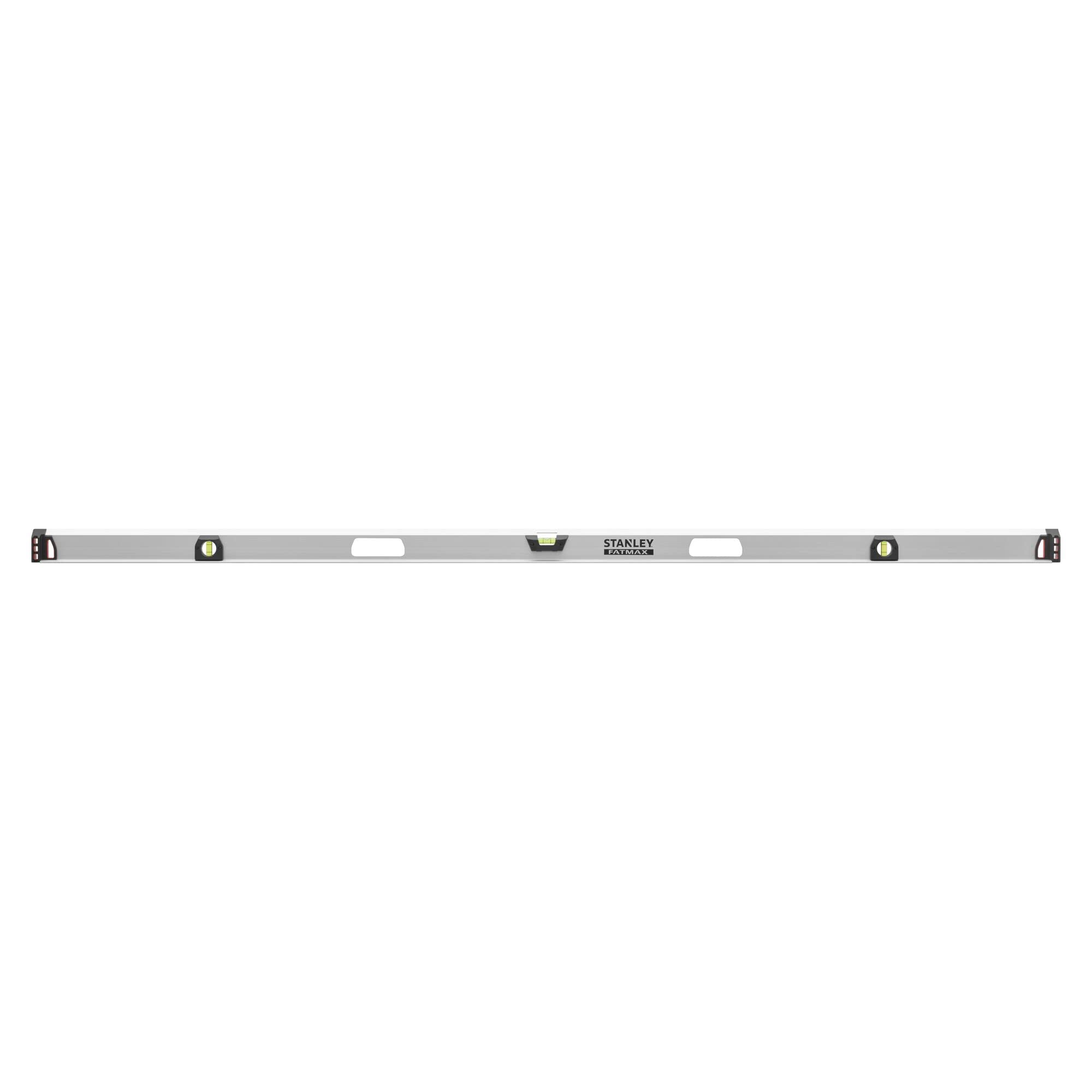 STANLEY 1-43-558 I-Beam Niveau Magnétique 200 Cm Gamme FATMAX - Corps En Aluminium - Absorbeur De Chocs - Grande Fiole Centrale Plus Visible - Semelle Magnétique - Précision 0.5Mm/Mètre