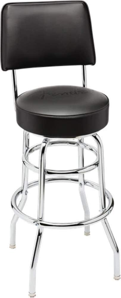 Fender Blackout Barstool with Backrest, 30in