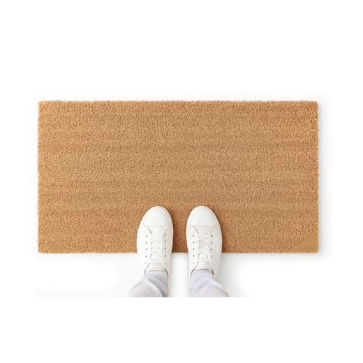 LucaHome - Felpudo de Coco Natural 70x40 con Base Antideslizante, Felpudo de Coco Liso. Felpudo Absorbente Entrada casa, Ideal para Puerta Exterior o Pasillo