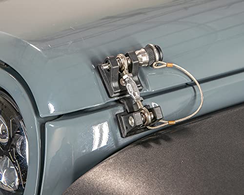 Locking Hood Hold Down For The 2007-2018 Jeep Wrangler Jk | Quick Release Pin | Adjustable Tensioning Turnbuckle | Stainless Steel & Billet Aluminum Construction | Dv8 Offroad #TOP6