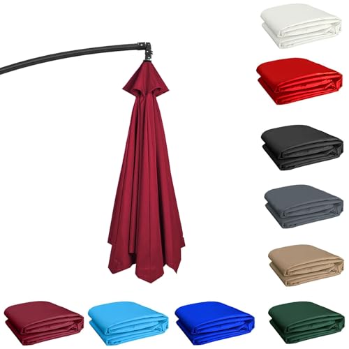 Cubierta de sombrilla impermeable de 3 metros y 8 brazos para jardin