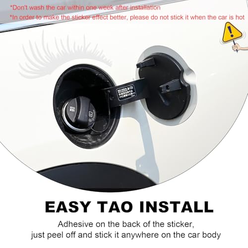 Image of KVAEY 2 PCS Car Headlight Eyelash Stickers, Cute Fake Eyelashes Decal for Bumper Auto Body Window, Waterproof Reflective PET Charming Eyelash Sticker Funny Decor for Car SUV Truck (White)