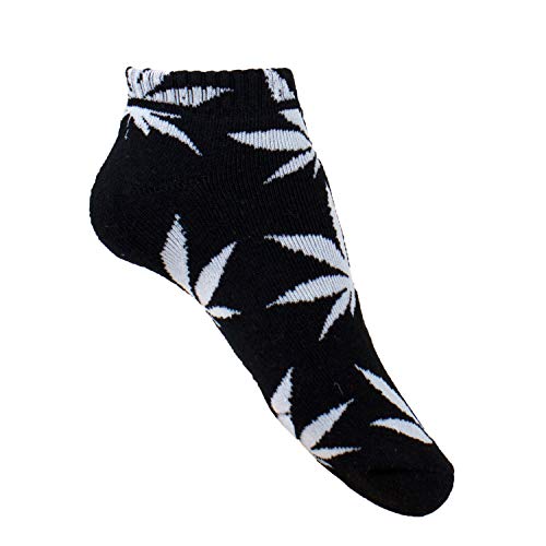 plantlife Sneaker Socken Halbsocken Hanf Unisex, universelle Größe Farbe: schwarz/weiss Cover