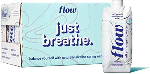 Flow Alkaline Spring Water - Refreshing Taste Of Natural Alkaline Water With Natural Electrolytes, Eco-Friendly Packaging, Non-GMO And BPA-Free. Unflavored. 12 Pack of 16.9 FL Bottles