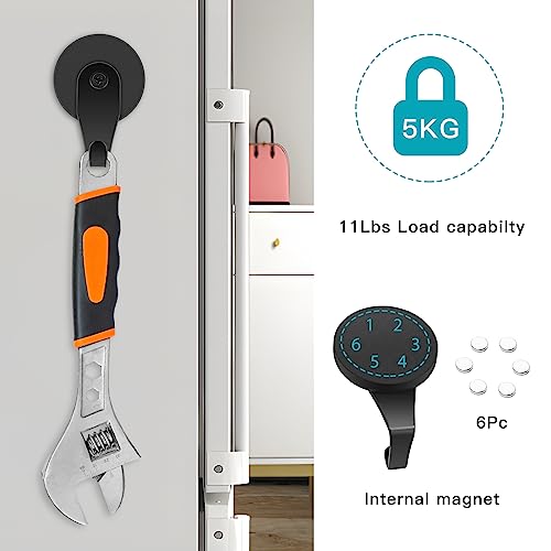 Fyy FYY-US-D-1717-MAGNETIC-HOOKS-2P-BK Magnetic Wreath Hanger, 2 Pack Heavy Duty Magnets With Hook thumb #3