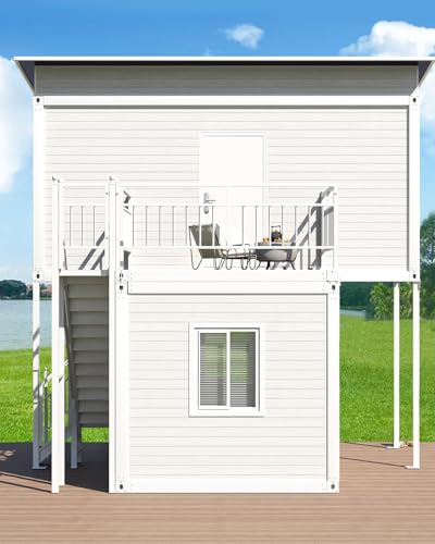 AJABEST Two-Story Tiny House: Modern Prefabricated Flat-Pack Home with Expandable Plastic Design, Portable Modular Dwelling for Hotel, Office, or Villa Use – Includes Restroom & On-site Installation - Image 5