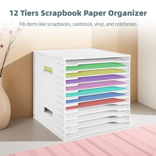 Support de documents 12 niveaux en mousse de PVC blanche pour un rangement de bureau soigné - 4