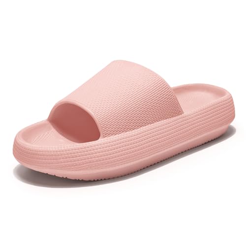 ATHMILE Cloud Slippers for Women Pillow Slides for Men Shower Shoes Thick Sole House Shoes for Bathroom Indoor Outdoor Summer Pool Swim Vacation Beach Essentials