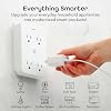 Enchufe Inteligente Geeni Wi-Fi de 4 Salidas, Protección contra Sobretensiones, Fácil Instalación, 1 Unidad | Compatible con Alexa y Google Home, convierte 2 salidas en 4, blanco, Wi-Fi de 2.4 GHz 4