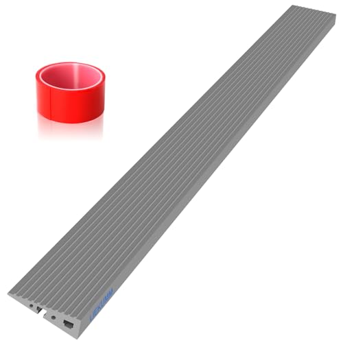 LIEKUMM 2,5 cm Höhe Türschwellenrampe, 1000 kg Tragkraft Türschwellenrampe Saugroboter, Rollstuhlrampe für Innen- und Außenbereich, Schwellenrampe für Elektro-Rollstuhl, Kinderwagen, Garage, Grau