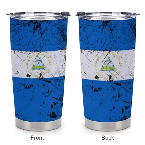 Portavasos para carro universal 4PCS textura bandera Nicaragua miniatura 3