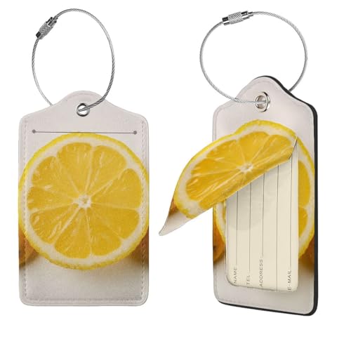Étiquettes de voyage dos intégral Summer Lemon pour protéger vos données