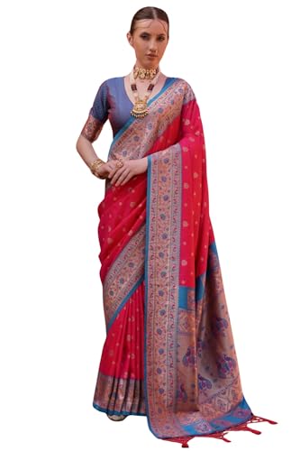 SGF11 Women's Kanjivaram Paithani Soft Silk Saree With Unstitched Blouse Piece product image 4
