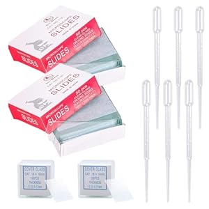 Xmart 100 Stück Objektträger und Deckgläser