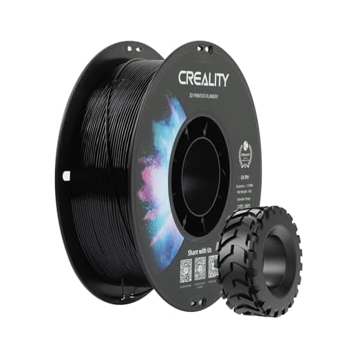 Creality TPU Filament 1.75, 95A 3D Printing Filament, High Hardness & Resilience, Soft Adhesive Material, Elastic, 1kg(2.2lbs) Flexible Filament 1.75mm, for 3D Printer (Black)