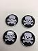 EverGolf Ball Markers, Pack of 4, Skull Crossbones
