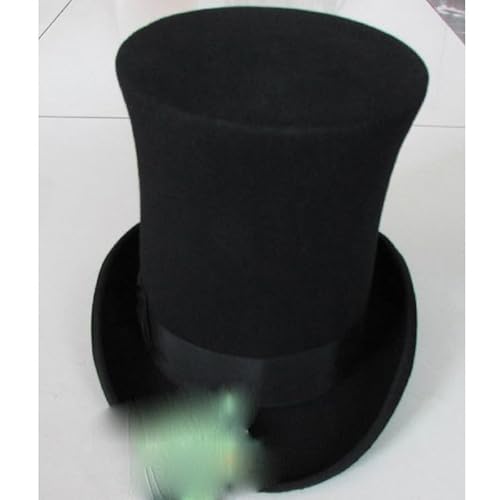 Aoleaky 25Cm (9.8 Inch) Steampunk/Mad Top Hat Vintage Wool Fedoras Hat Derby Hat Magician Hat Black 56-58CM M steampunk buy now online Aoleaky 25Cm (9.8 Inch) Steampunk/Mad Top Hat Vintage Wool Fedoras Hat Derby Hat Magician Hat Black 56-58CM M steampunk buy now online