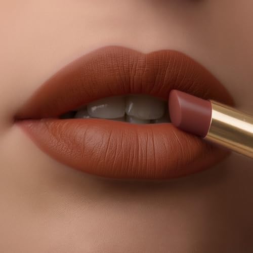 Image of TEEN TEEN LUXE Matte Lipstick | Long-Lasting Wear Up to 12 Hours | Ultra Smooth Velvet Finish | Rich Pigmented Lip Shade | Lightweight & Travel Friendly | Irish-Mocha, 1gm