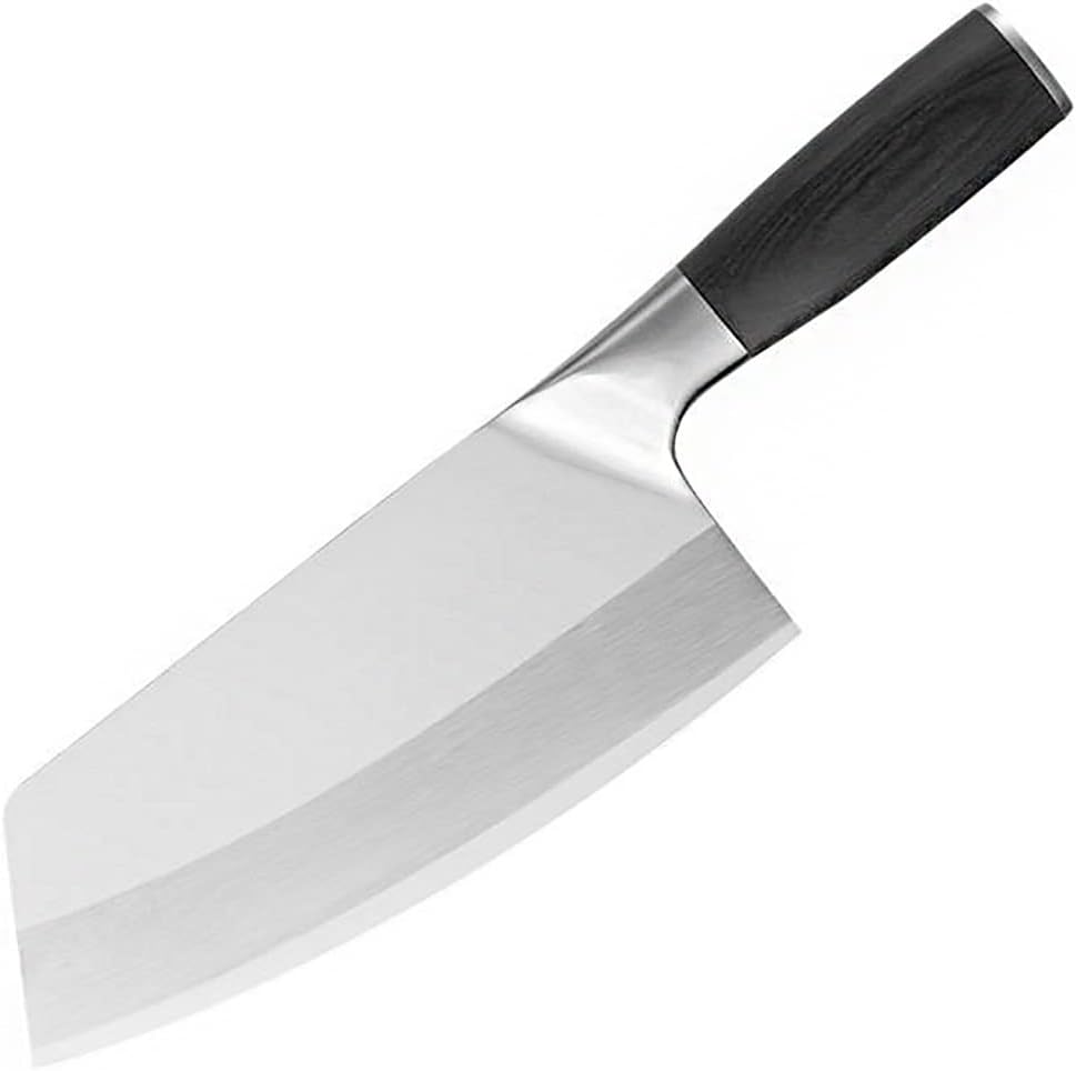 Meat Cleaver Knife, Kitchen Chef Knife Professional 5cr15 Stainless Steel Kitchen Knife Wooden Handle Chopper Slicer For Home Cooking Cleaver Knife (Color : Knife A)