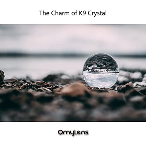 Lens Ball (80mm), K9 Crystal Ball with Stand and Silk Bag,