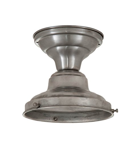 Image of B&P Lamp Wired School House Fixture, Unfinished Steel, 6 Inch Fitter