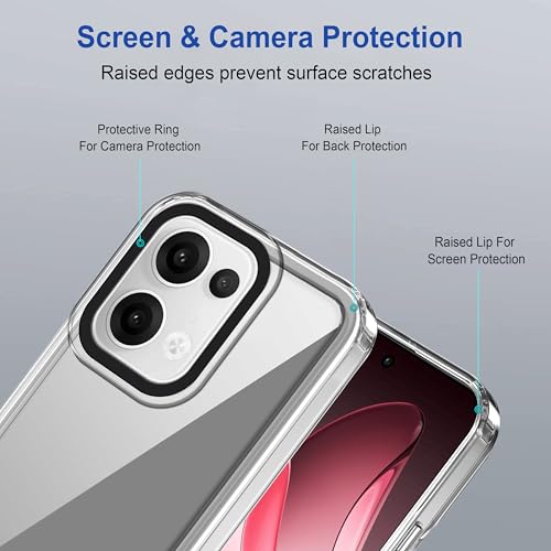 Image of Zapcase Back Case Cover for Oppo Reno 13 5G | Compatible for Oppo Reno 13 5G Back Cover | Case Cover with Camera Protection | (TPU + PC | Transparent)