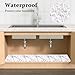 Drawer and Shelf Liner for Kitchen Cabinets: Non Adhesive, Non Slip, Thick Strong Grip Waterproof Washable for Kitchen Cabinets, Drawer, Fridge, Wire Shelving (White Marble, 12 in × 10 FT)