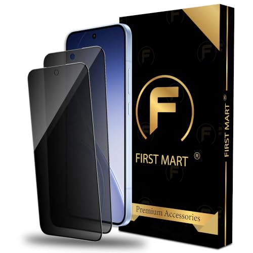 Image of FIRST MART Privacy Tempered Glass for Oppo Reno 15 & Reno 15C, 2 Pack | Anti-Spy 9H Screen Protector, Edge-to-Edge, Case-Friendly, Scratch Resistant, Bubble-Free