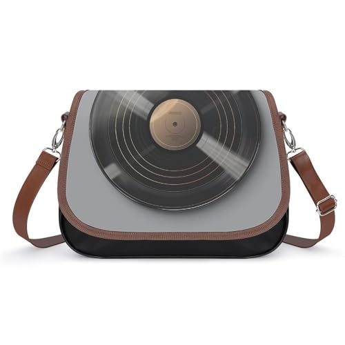 Sac à bandoulière imperméable style vinyle rétro chic