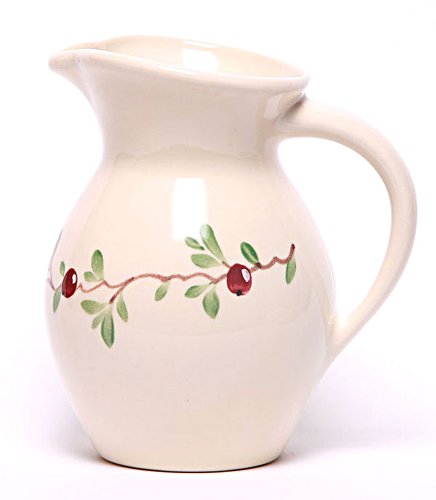 Emerson Creek Stoneware Iced Tea Pitcher, Dinnerware Made in the USA (Cranberry)