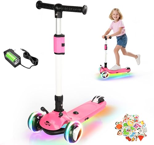 3 Wheel Electric Scooter for Kids Ages 3-12, w/Full Body...