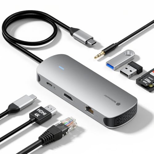 Yottamaster USB C Docking Station 4K@60Hz HDMI for