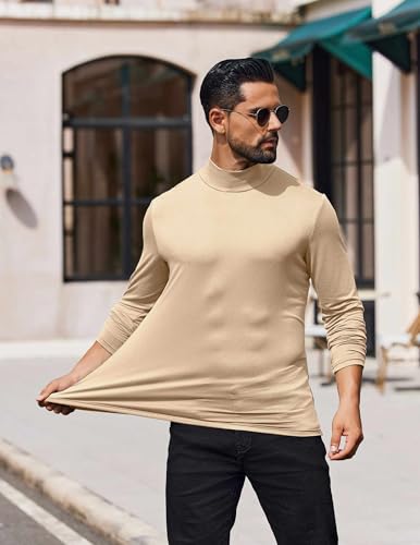 COOFANDY Mens Half Turtleneck T-Shirts Basic Thermal Shirts Casual Sweater - image 3