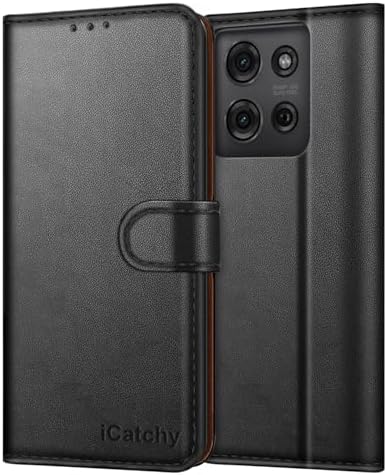 SEAHAI Cover per Motorola Moto G75 5G, Ultra Sottile Custodia Premium Pelle Portafoglio Kickstand Slot per Schede [Protezione RFID] PU/TPU Antiurto