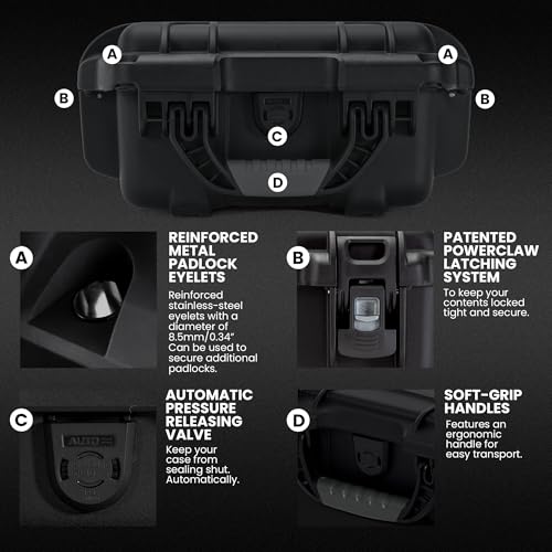 Image of NANUK 905 Empty Hard Case - IP67 Waterproof Protective Hard-Shell Case, Impact Resistant, Dustproof Storage & Travelling Box, 12.5 inch x 10.1 inch x 6 inch, Made in Canada - Black